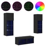 vidaXL Meubles TV muraux 4 Pièces Chêne noir 40 x 30 x 30 cm