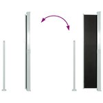 vidaXL Auvent latéral rétractable de patio 170x300 cm Noir