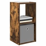 vidaXL Table de chevet avec tiroir Chêne fumé 30 5 x 27 x 59 5 cm