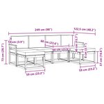 vidaXL Ensemble de canapés d'extérieur 6 pc Blanc et crème Polyester