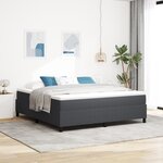 vidaXL Lit à ressorts avec matelas gris foncé  super king size  en velours côtelé
