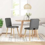 vidaXL Chaises à manger lot de 2 gris foncé tissu