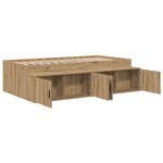 vidaXL Cadre de lit avec rangement chêne artisanal 80 x 200 cm