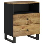 vidaXL Table de chevet 50x33x62 cm Bois de manguier et d'ingénierie