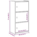 vidaXL Bibliothèque chêne sonoma 40x24x77 cm bois d'ingénierie