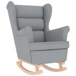 vidaXL Chaise à bascule gris clair 74x90x102 cm tissu