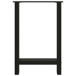 vidaXL Pieds de table à manger Noir 2 pièces 60 x (72-73) cm Acier