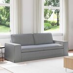 vidaXL Canapé Gris clair 222 x 80 x 82 cm tissu