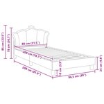 vidaXL Cadre de lit pour enfants avec tête de lit Rose 80 x 200 cm PU