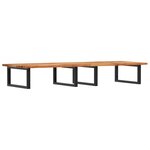 vidaXL Étagère de vasque murale acier et bois massif d'acacia