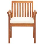 vidaXL Ensemble à manger d'extérieur 9 Pièces et coussins Acacia solide