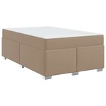vidaXL Cadre de lit avec matelas Cappuccino 120 x 190 cm tissu