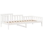 vidaXL Lit de jour avec toit blanc 90x190 cm bois de pin massif