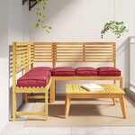 vidaXL Coussin pour assise de palette 6 Pièces Bordeaux 40 x 40 x 8 cm