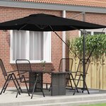 vidaXL Parasol Roma Noir 286 x 285 x 265 cm Polyester et Aluminium