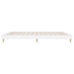vidaXL Cadre de lit sans matelas blanc brillant 200x200 cm