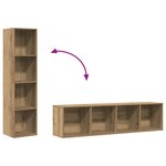 vidaXL Bibliothèque/Meuble TV chêne artisanal 36x30x143 cm