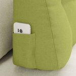 vidaXL Coussin de Dos Vert clair 80 x 24 x 50 cm tissu