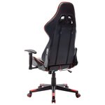 vidaXL Chaise de jeu Noir et rouge Cuir artificiel