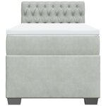 vidaXL Sommier à lattes de lit et matelas Gris clair 90x190 cm Velours