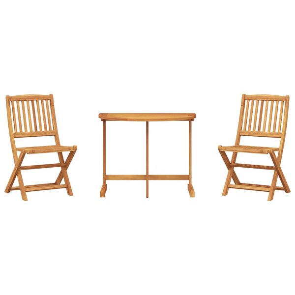 vidaXL Ensemble à manger de jardin pliable 3 Pièces bois d'acacia massif