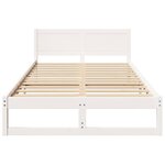 vidaXL Cadre de lit Blanc 120 x 200 cm Bois de pin massif