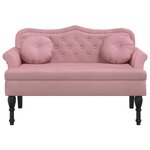 vidaXL Banc avec coussins rose 120 5x65x75 cm velours