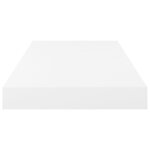 vidaXL Étagère murale flottante 2 Pièces Blanc brillant 50x23x3 8 cm MDF