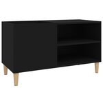 vidaXL Armoire à disques noir 84 5x38x48 cm bois d'ingénierie