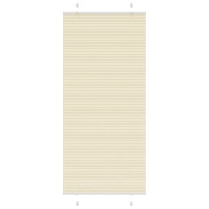 vidaXL Store plissé crème 85x200 cm largeur du tissu 84 4 cm polyester