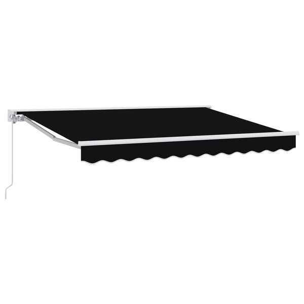 vidaXL Auvent rétractable manuel Noir 3 x 2 5 m