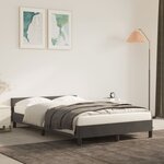 vidaXL Cadre de lit sans matelas gris foncé 120x190 cm velours