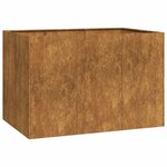 vidaXL Jardinière rouillé 120x80x80 cm acier inoxydable