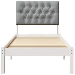 vidaXL Cadre de lit avec tête de lit rembourrée Blanc 80 x 200 cm
