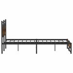 vidaXL Cadre de lit sans matelas chêne fumé 140x190 cm bois ingénierie
