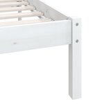 vidaXL Cadre de lit sans matelas blanc bois massif 140x200 cm