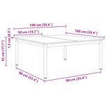 vidaXL Table basse Naturel 100 x 100 x 45 cm Bois de pin massif
