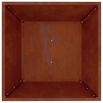 vidaXL Cache-pot de jardin Rouillé 50 x 50 x 15 cm