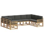 vidaXL Ensemble de canapés d'extérieur 9 pc Blanc et anthracite