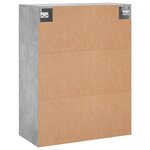 vidaXL Armoires murales 2 Pièces gris béton 69 5x34x90 cm