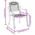 vidaXL Chaises de jardin en aluminium bronze - 2 pièces