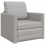 vidaXL Canapé-lit avec coussin Gris nuage 74 x 77 x 81 cm tissu