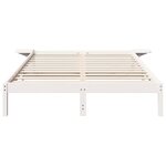 vidaXL Cadre de lit avec tables de chevet Blanc 150 x 200 cm Blanc