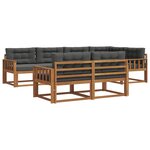 vidaXL Ensemble de canapés d'extérieur 8 pc Naturel et Anthracite