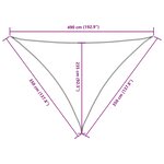 vidaXL Voile de parasol tissu oxford triangulaire 3 5x3 5x4 9 m orange