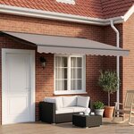 vidaXL Cadre de store rétractable électrique Anthracite 4 x 2 m Acier