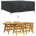 vidaXL Housse pour mobilier d'extérieur Noir 200 x 200 x 90 cm 420D