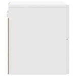 vidaXL Cabinet de chevet mural 2 Pièces Blanc brillant 34 5 x 33 x 40 cm