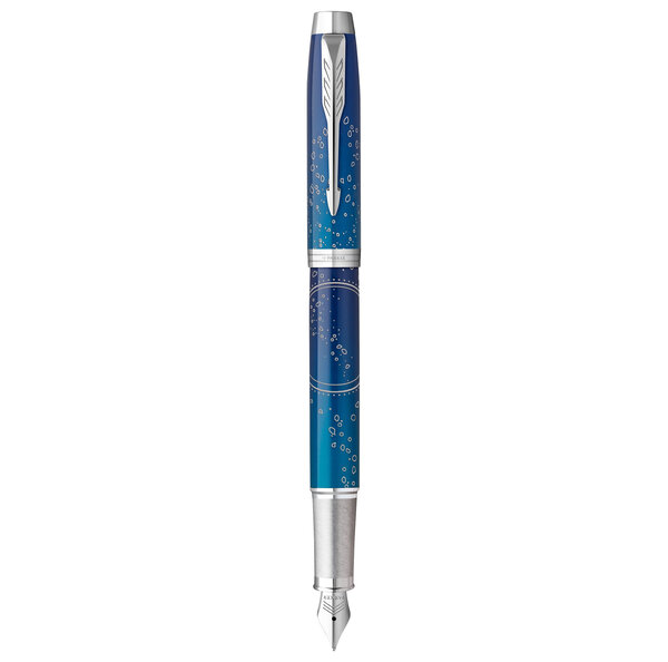 PARKER IM Premium Submerge  Stylo plume  Dégradé de bleu  plume moyenne  encre bleue  Coffret cadeau