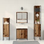 vidaXL Ensemble de mobilier de salle de bain de 4 pièces Bois usé